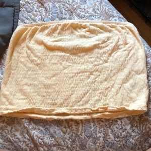 cute yellow american eagle tube top